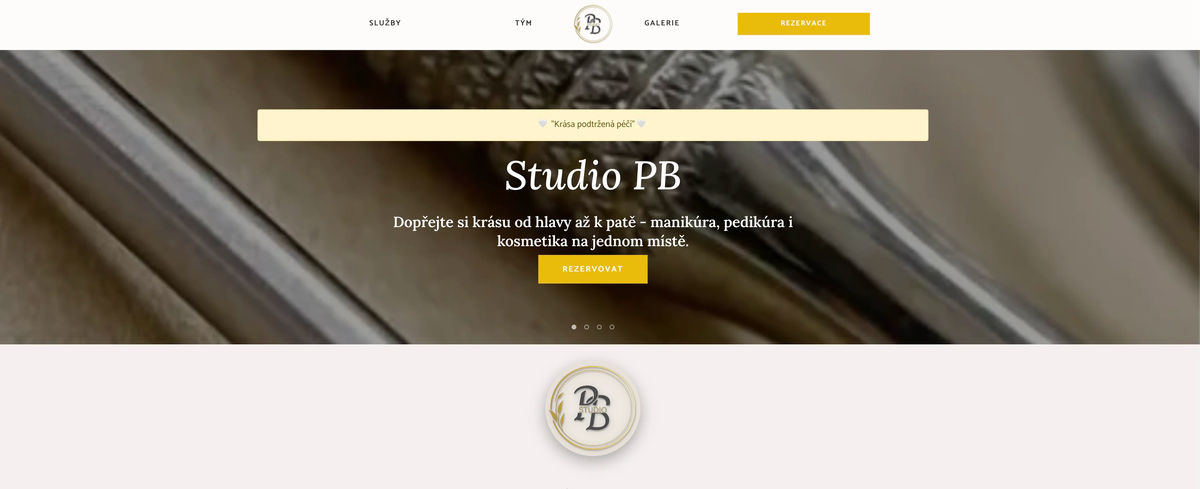 Návrh webu kosmetického studia PeBe