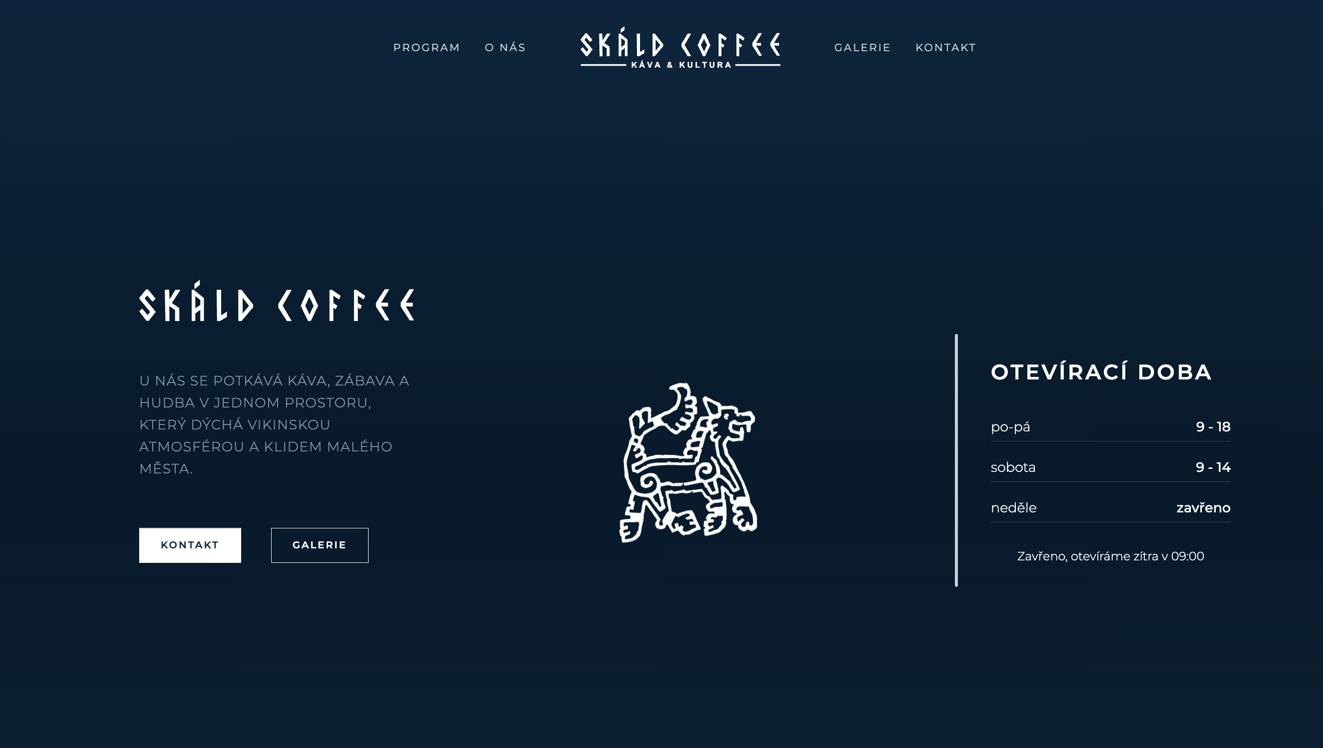Skald Coffee — website screenshot