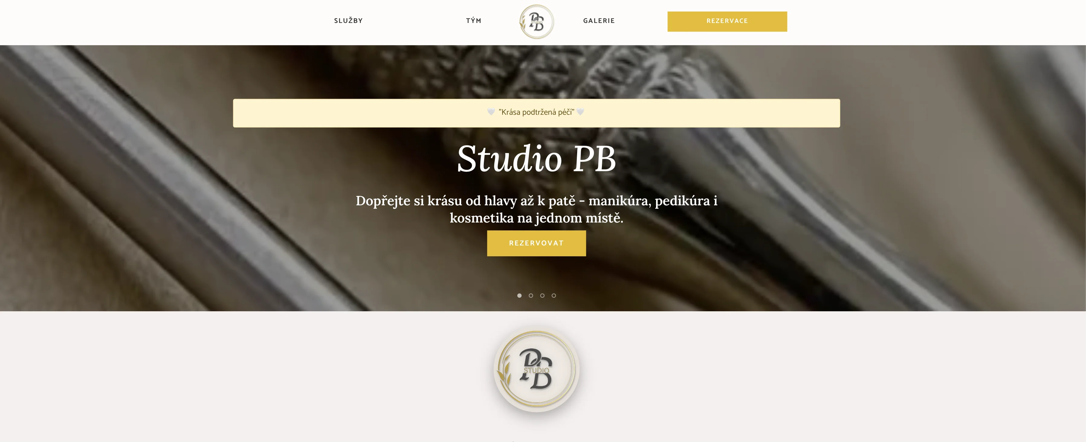 Beauty Studio PeBe — website design